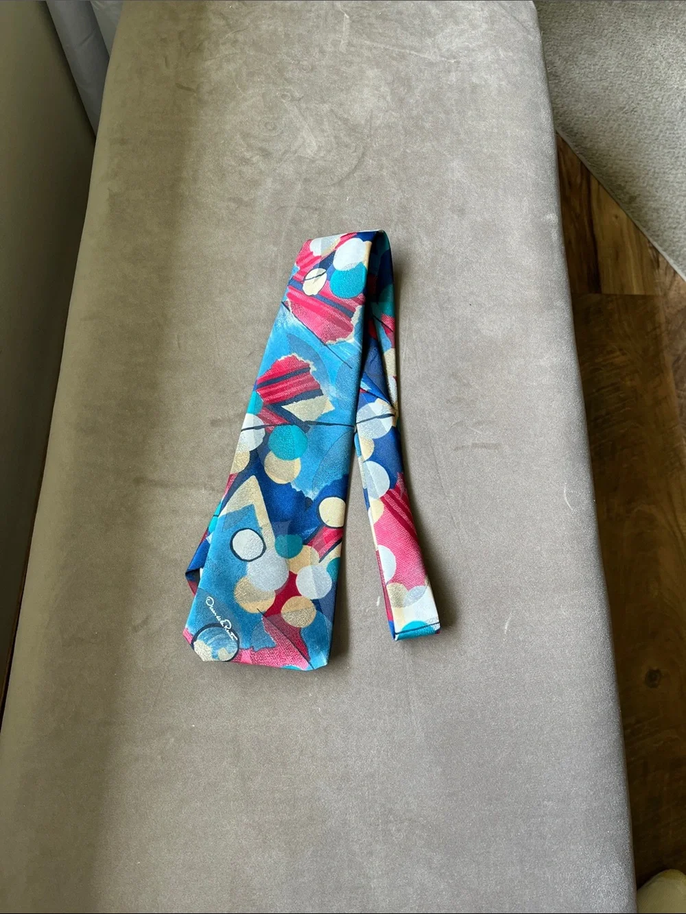 Oscar de la Renta Studio Multicolor Abstract Silk Polyester Tie